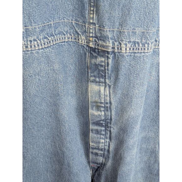 Round House Carpenter Bib Overalls Button Fly Made in USA Blue Men's Size 52 - Picture 7 of 16